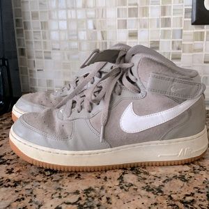 Grey Air Force 1 high tops